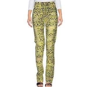 Versace snake print ripped jeans